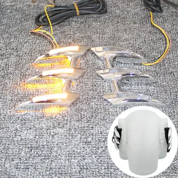 

For Honda Goldwing GL1800 2001-2011 Left & Right Motorcycle Front Fender Trim Running Brake Light