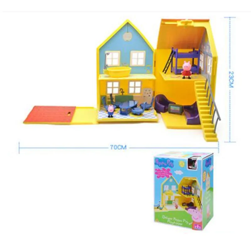 Peppa Pig Toys Doll House George Real Scene Model PVC Action Figures Family Member Early Learning Educational Toys for Children Peppa Pig Toys Doll House George Real Scene Model PVC Action Figures Family Member Early Learning Educational Toys for Children