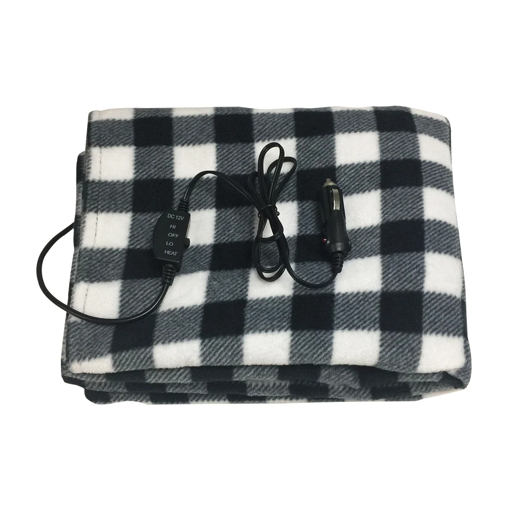 Car Supplies Winter Hot Grid Fleece 12V 45W Car Constant Temperature Heating Blanket Car Electric Blanket