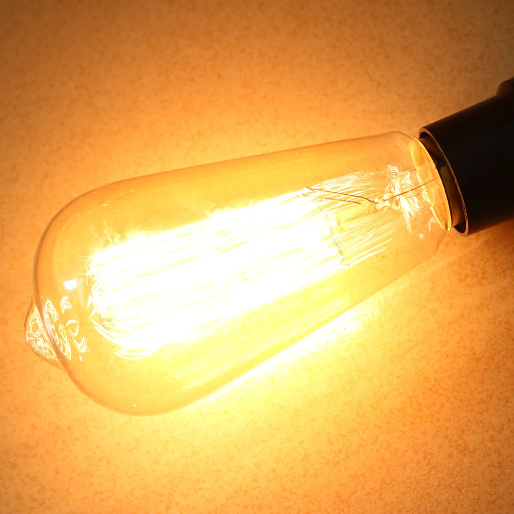 4 шт. ретро Edison лампы E27 220 В Лампы накаливания 40 Вт ST64 лампа накаливания Винтаж Эдисон свет для подвесной светильник лампы освещения
