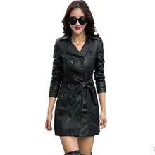 Для женщин высокого качества Имитация кожаная куртка Длинные рукава cultivate One's morality новое осеннее пальто модная кожаная куртка ok25