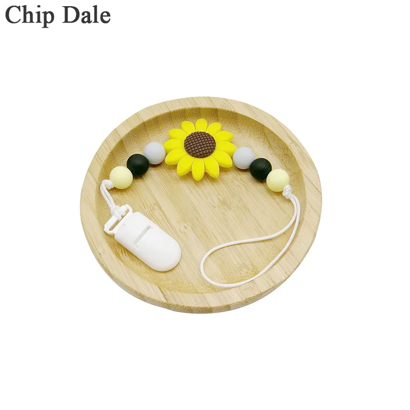

Chip Dale Sunflower Baby Soother Clips Silicone Teething Pacifier Clip Baby Chew Toys Silicone Pacifier Chain Holder For Nipples