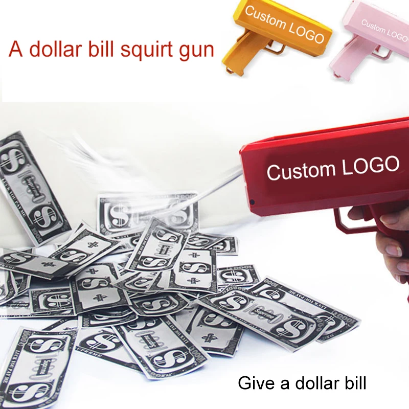 

Make It Rain Money Jet Toys Spit Banknotes Fun Party Toy Shooting Decompression Toys Christmas Gift Children Direct Sales