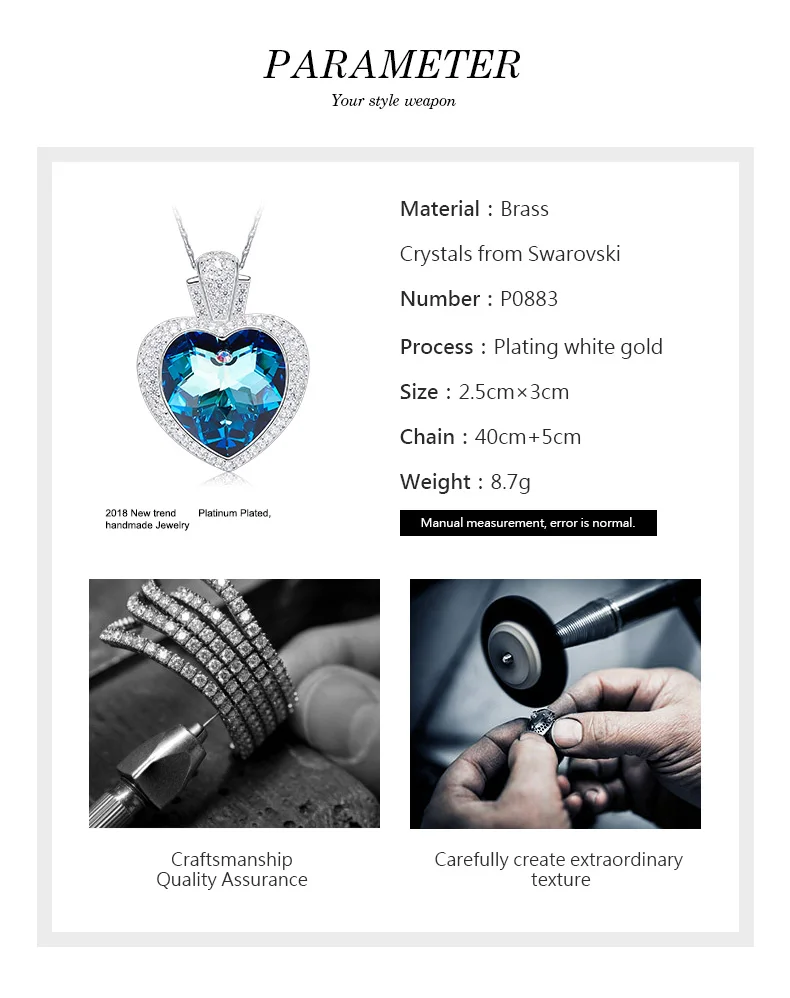 Cdyle украшенное кристаллом ожерелье с подвеской женское ожерелье s фиолетовое синее в форме сердца со стразами Новинка