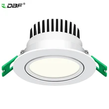 DBF-Spot lumineux encastrable avec objectif givré LED, éclairage de plafond, Epistar, COB LED, nouveau modèle, avec transformateur, 5/7/10/12W