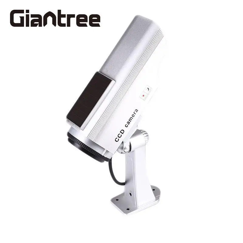 

Giantree Solar Power Imitation High Simulation CCTV Surveillance Dummy Fake Camera High Simulation Hemisphere Red LED Lights
