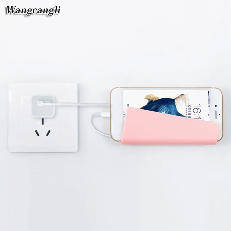 

wangcangli Universal Wall holder for phone Charging Stand mobile with holder 3M Adhesive for iPhone for xiaomi Tablet