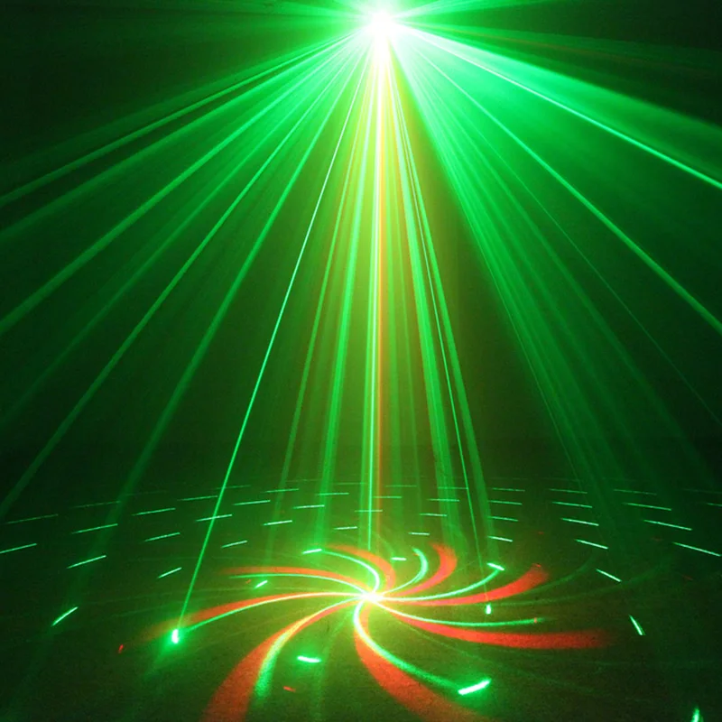 Laser Stage Lighting Effect Remote RG 9 Patterns Laser Lights Red Green