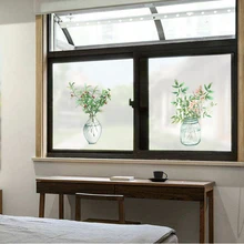 Поддержка пользовательского размера статическая самоклеящаяся пленка для окон конфиденциальности матовые стеклянные наклейки бонсай из ПВХ, для гостиной спальни KK96