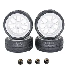 4pcs RC Tyres 1 10 Plastic Wheels 26mm Foam Insert For On Road Car HSP HPI