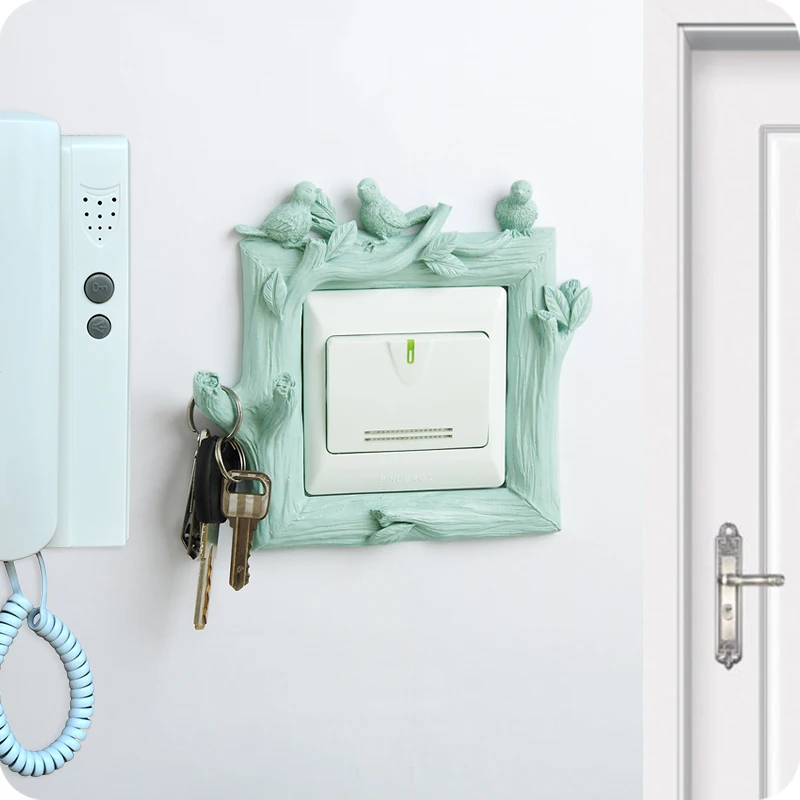 

Resin decorative paste switch socket protective cover stickers creative garden wall hanging key switch