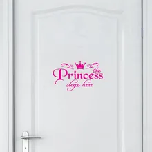 Прямая поставка, украшение для комнаты принцессы, домашний декор, наклейка на дверь спальни, виниловая художественная Настенная Наклейка s для детской комнаты