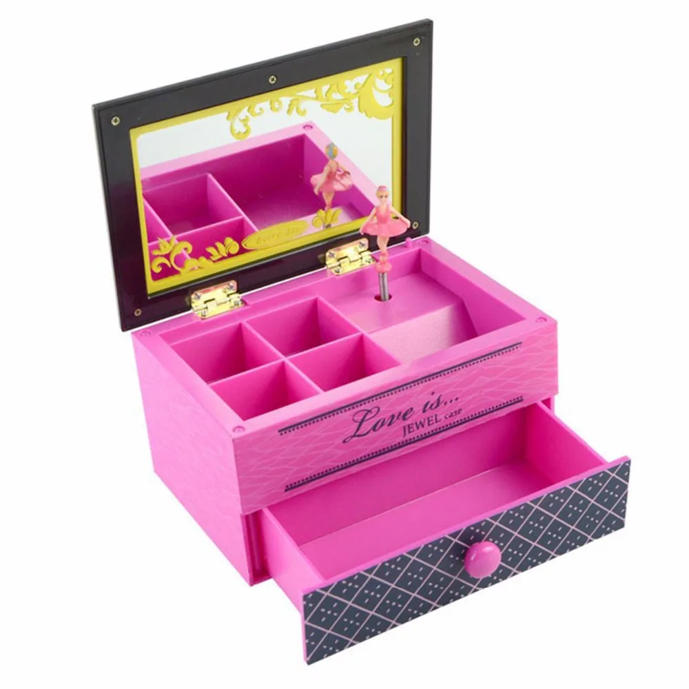 Cajas de joyería Musical de chicas de amor caja de música de carrusel de manivela de bailarina para novia y novio regalos de cumpleaños de boda Cajas de joyería Musical de chicas de amor caja de música de carrusel de manivela de bailarina para novia y novio regalos de cumpleaños de boda