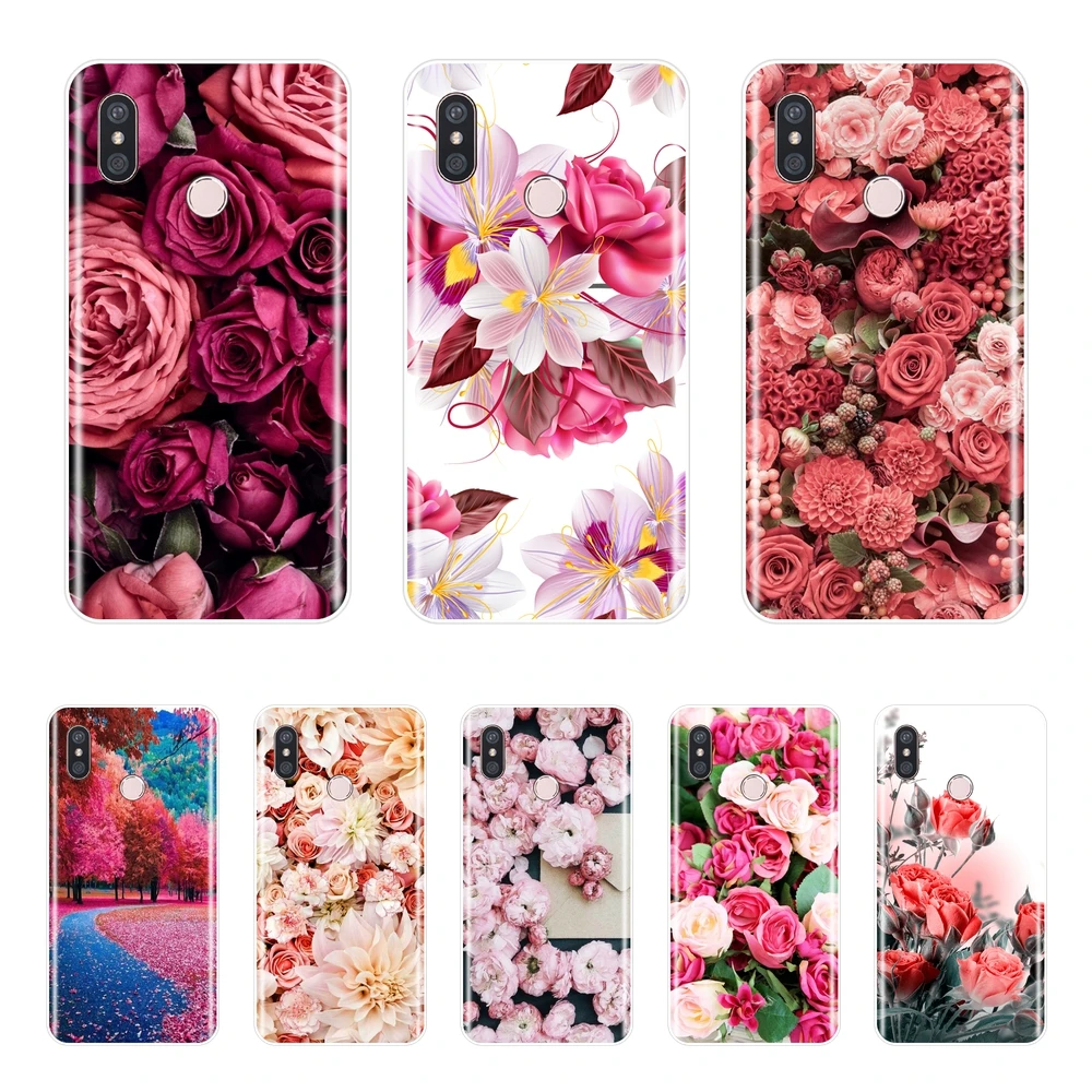

For Xiaomi Mi Note 1 2 3 Case Silicone Flower Soft Back Cover For Xiaomi Mi Max Mix 1 2 2S 3 Phone Cases