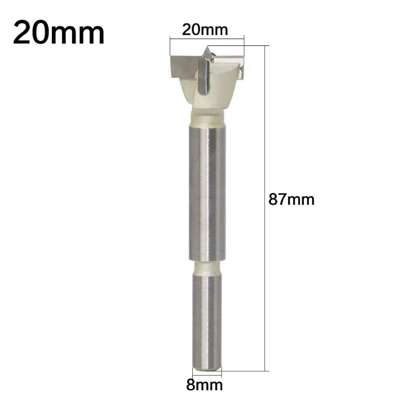 1 шт- ЧПУ твердосплавный деревообрабатывающий фрезерный станок, сверло по дереву, Замочная скважина деревянная дверь Сверло по дереву - Длина режущей кромки: 20mm