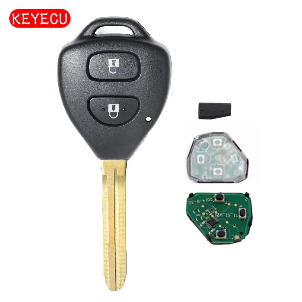 Keyecu Free programming Remote Car Key 2 Button 314.3MHz G Chip for