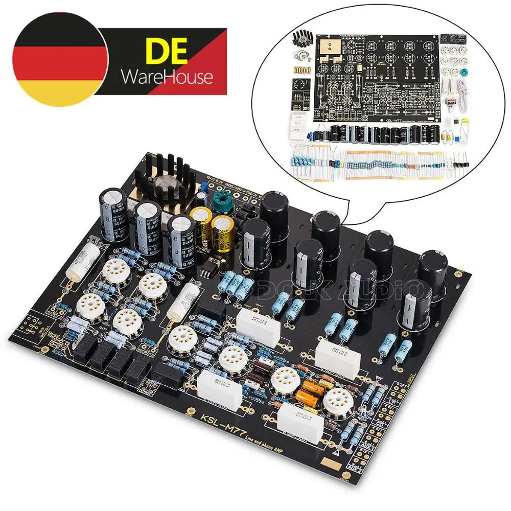 

Nobsound Hi-end Line and Phono Amp HiFi Home Audio Tube Preamplifier Board Refer KONDO M77