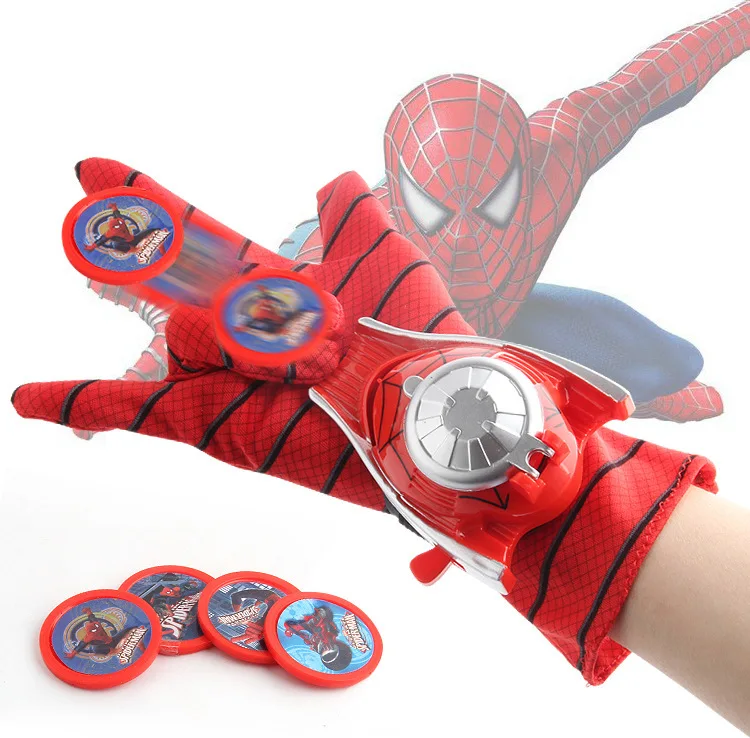 

Cosplay Marvel Avengers Super Gloves with Heroes Laucher Spiderman Batman Ironman One Size Glove Ganz Props Christmas Gift for K