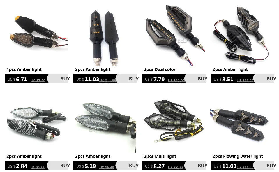 Пара мотоциклов круглый светодиодный индикатор поворота красный/янтарный/белый светильник отражатели универсальный для Honda Kawasaki Yamaha Ducati