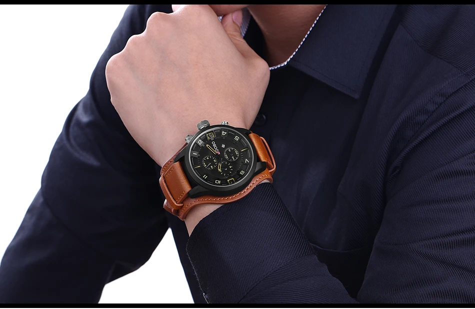 DOOBO Men's Casual sport Quartz Watch Mens Watches Top Brand Luxury Quartz-Watch Leather Military Watch Wrist Male Clock Drop