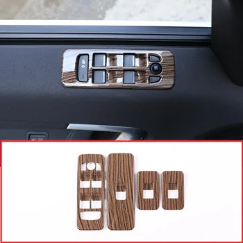 

4pcs Sands Wood Grain ABS Window ABS Car Lift Button Frame Trim For Land rover Discovery Sport 2015-2018