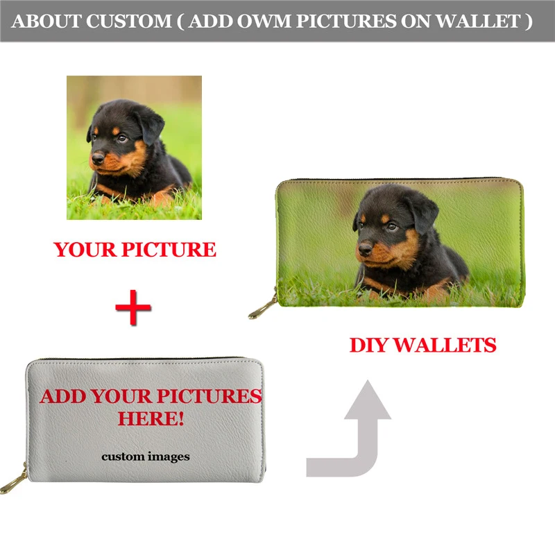 

Coloranimal Dropshipping Long Wallets Luxury Purse Men Wallet Long Purse Wallet 3D Print Card Holder /Cash Leather Wallet New