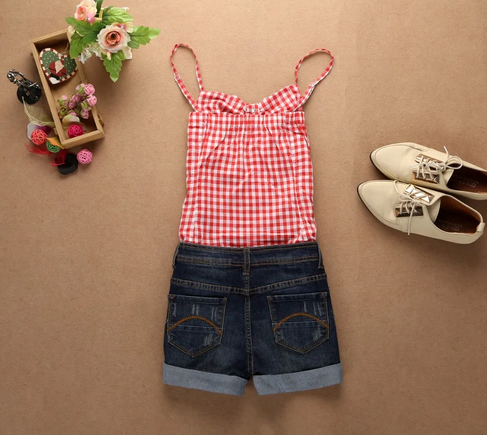 pink checkered jumpsuit