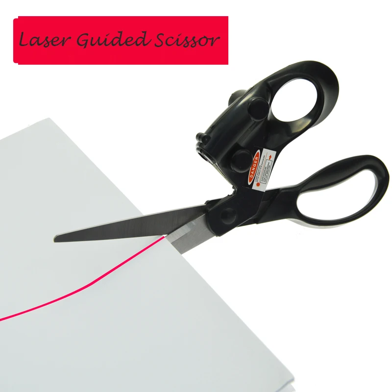 

Professional Laser Guided Sewing Scissors DIY Infrared Straight Fast Fabric Paper Crafts Wrapping Shear Scissors Trimmer