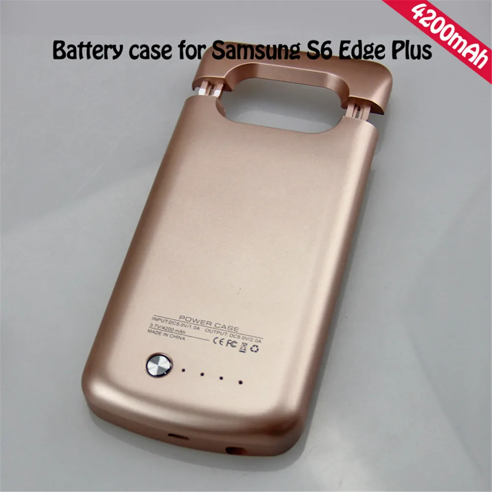 Luxmo 4200 mAH external battery case for Samsung S6 edge plus portable power bank cover rechargeable battery case129-8001 (9)