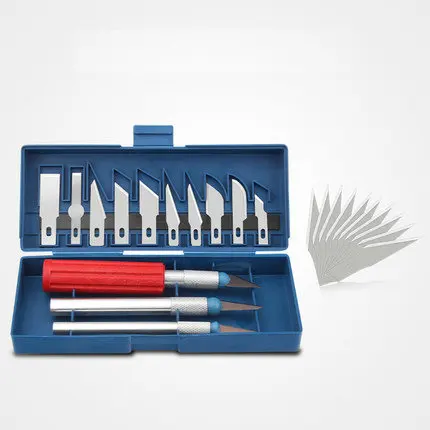 

13PC engraving combination knife set paper-cutting knife student special rubber carving knife paper carving model tool pen knife