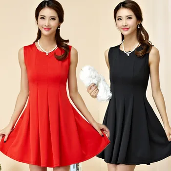 

BIG SIZE L~4XL Summer Ladies Sexy Fashion Club Pleat Vest Tank Dress Women Female Plus Large Knit Stretch Party Short Dresses