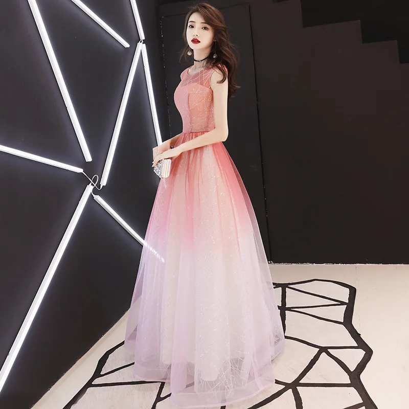 

Long Dress Women Ladies Slim Party Dress Elegant Round Neck Women Dress robe femme