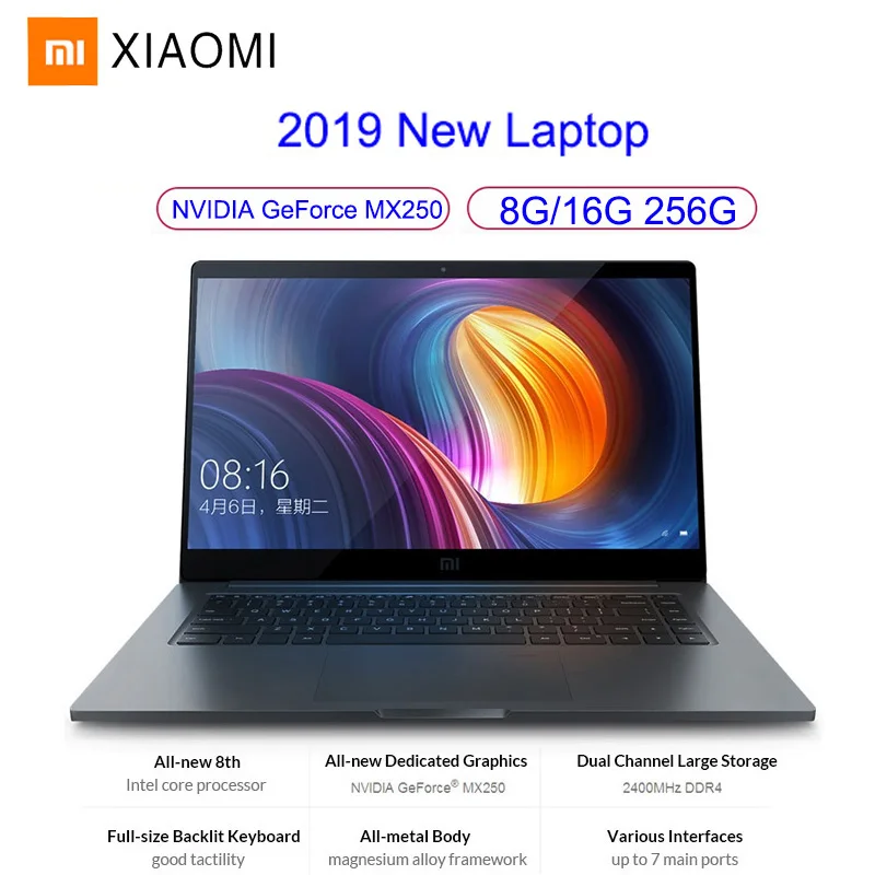 Xiaomi Mi Notebook Pro Gaming Laptop 15.6 Inch Windows 10 Intel Quad Core I5/I7 8GB/16GB RAM 256GB