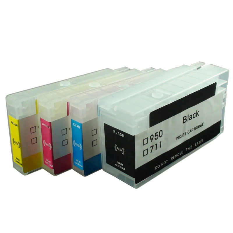 

Vilaxh 4PCS Refiilable Ink Cartridge 711 for HP711XL Fro HP711 for HP Designjet T120 24T520 24T520 S36 T120 610 T520