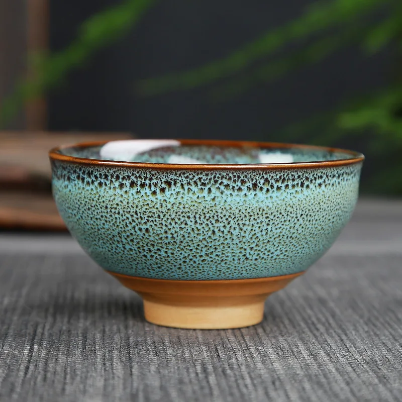 

Ceramic teacup Kiln modified tea cup Tianmu glaze handmade Kungfu Tea bowl single cup daily direct selling