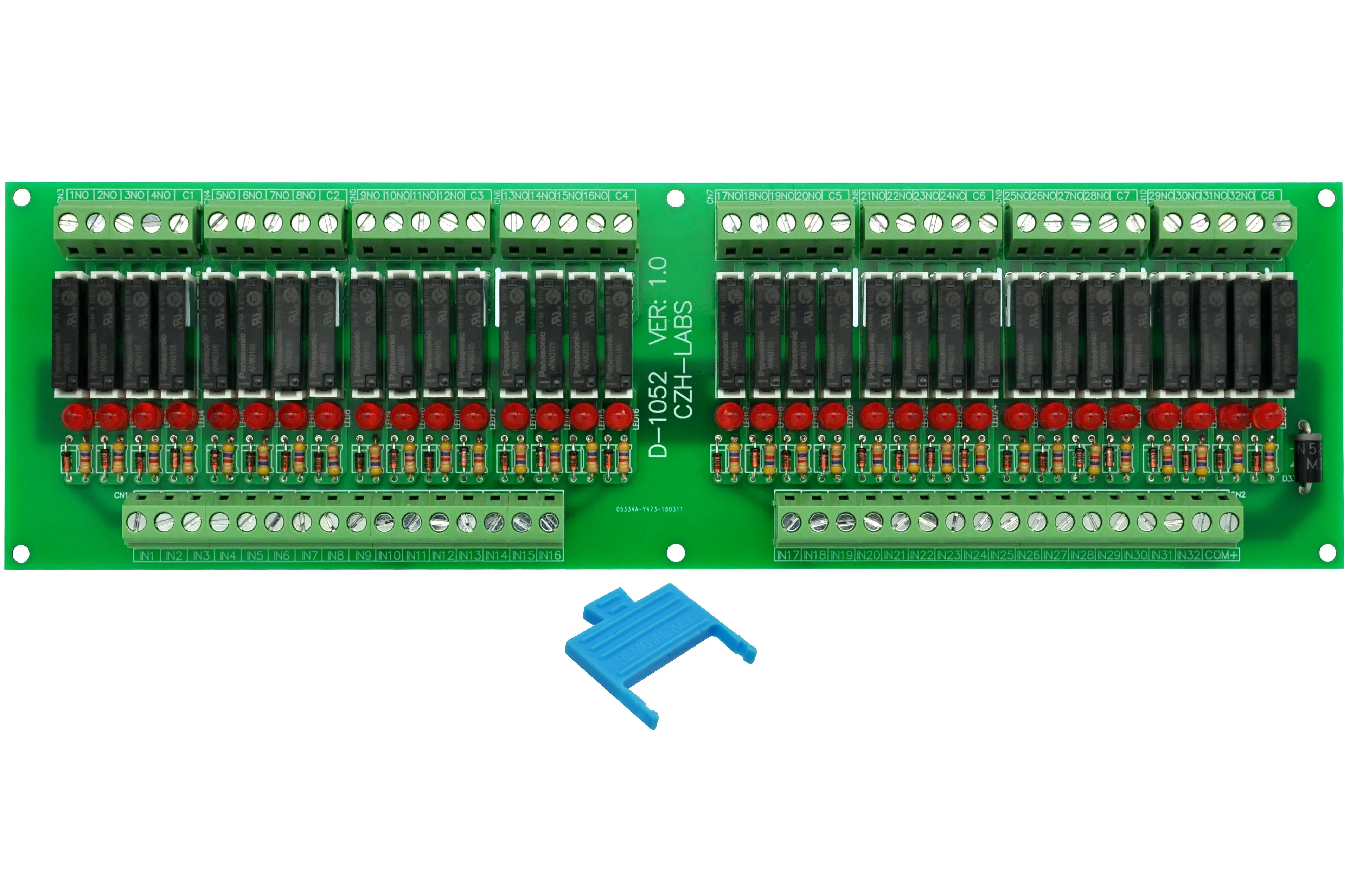 Тонкий Панель крепление DC5V раковина/NPN 32 SPST-NO 5A Мощность Модуль реле, pa1a-5v