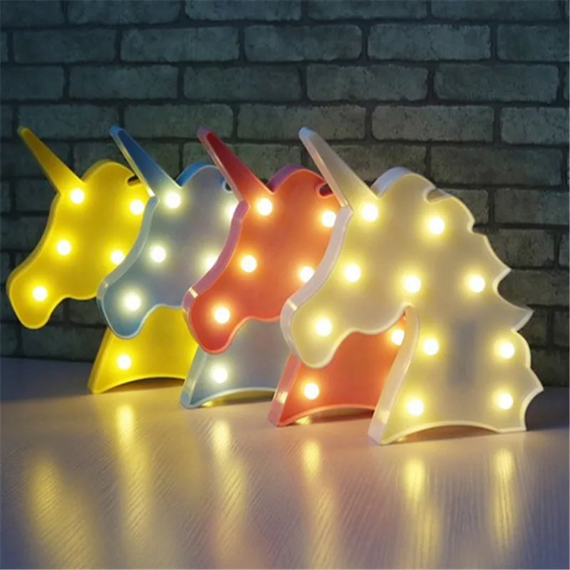 

Night Light Unicorn Lamp LED Unicornio Head Children's Night Light 3D Colorful Lamps For New Year Gift Party Table Decoration