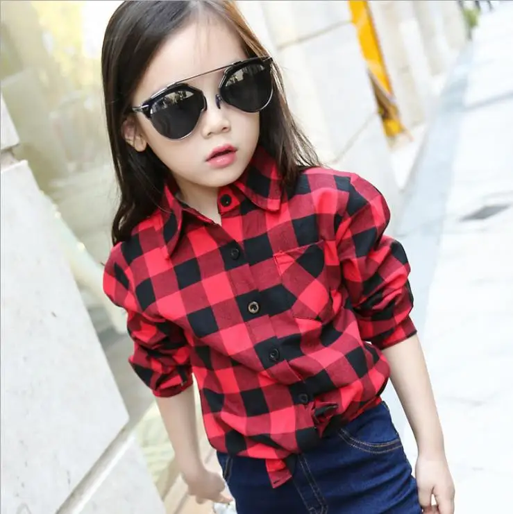black and red checked shirt dress