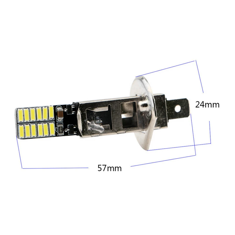 KEYECU 2 шт. 6500 K Ультра Белый H1 24SMD 4014 светодиодный Замена лампы для автомобилей Противотуманные фары дневного света