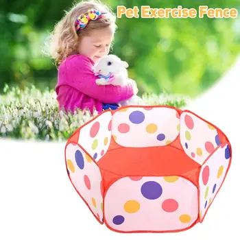 

Small Animals Cage Tent Breathable Pet Playpen Pop Open Exercise Fence Portable Yard Fence for Guinea Pig Rabbits Hamster