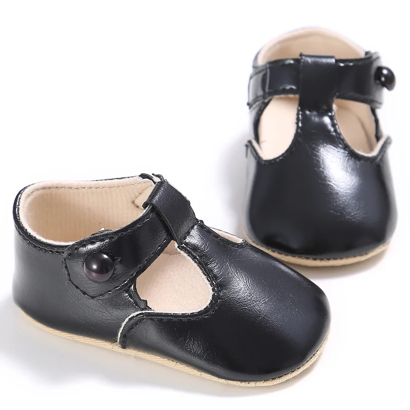 ROMIRUS/искусственная кожа, для новорожденных маленьких девочек туфли в стиле «Принцесса», детская коляска, обувь для малышей в стиле «Мэри Джейн», для тех, кто только начинает ходить, пинетки на мягкой подошве модельные туфли - Цвет: SH0573B