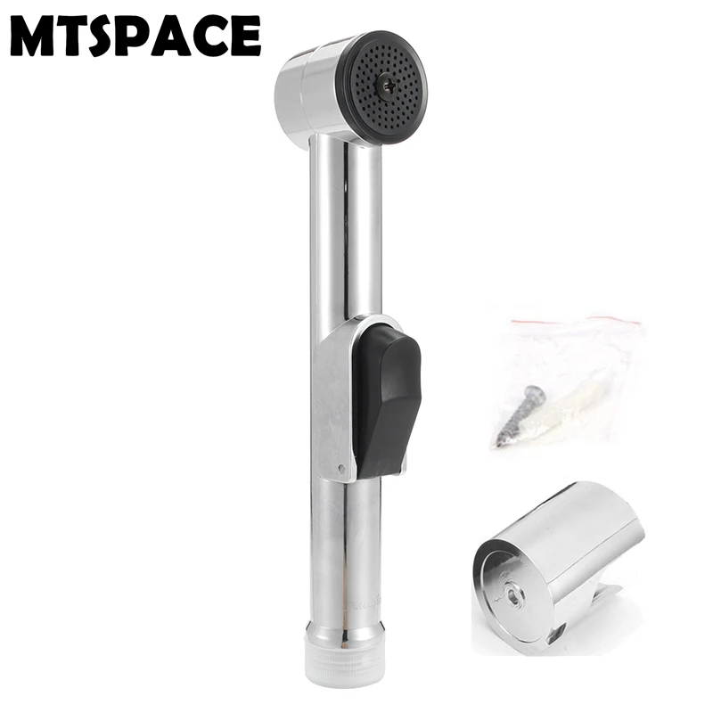 Ручной душ для биде MTSPACE хромированный распылитель из АБС пластика с держателем
