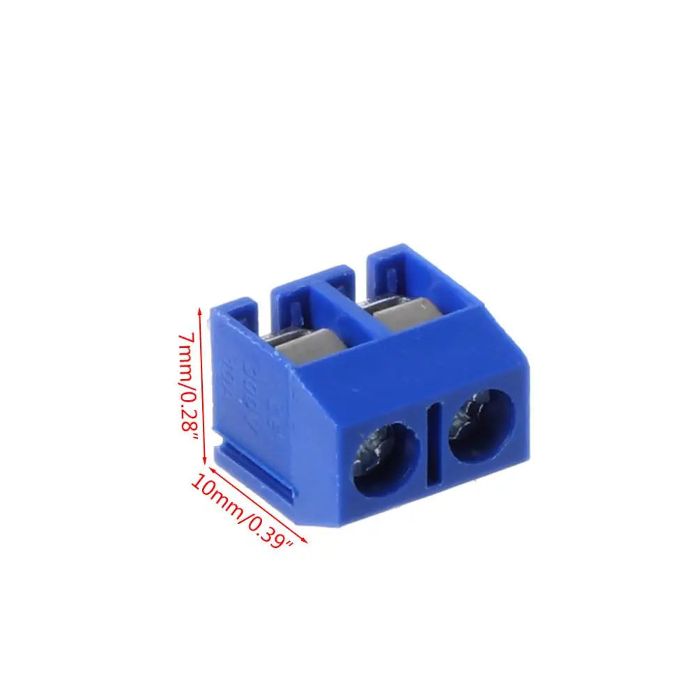 Для 100 шт./упак. 2 штифта Клеммная колодка разъем 5 мм шаг акция|pcb terminal block connector|terminal