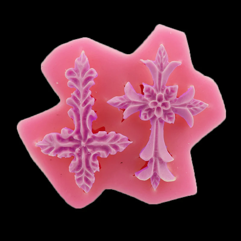 double cross silicone mold christmas cake decorated candy silicone christmas cake molds