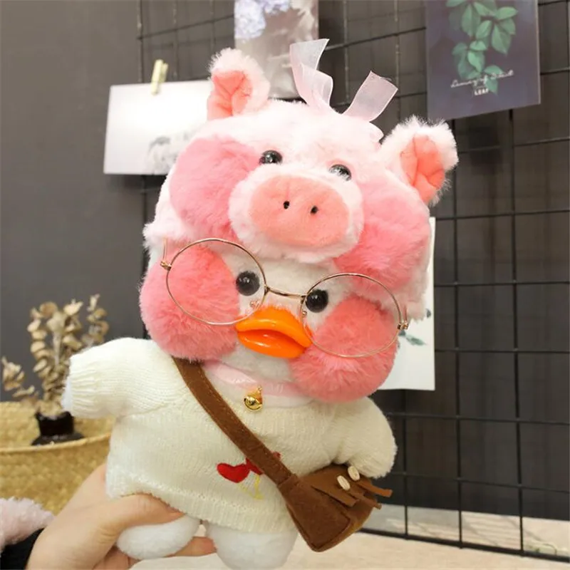 30 см белые плюшевые игрушки Lalafanfan Kawaii Cafe Mimi желтая утка кукла для девочек Подарки
