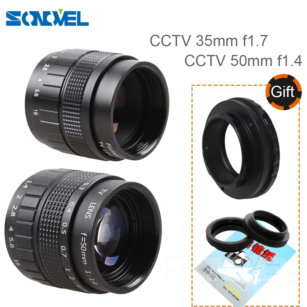 

Fujian 2in1 CCTV Lens 35mm f1.7 Lens/ 50mm f1.4 Lens Mount Ring Kit Monitoring lenses for Pentax Q Q10 Q7 Q-S1 camera