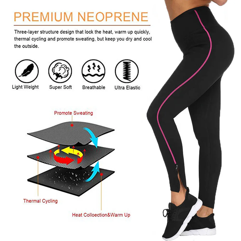 HEXIN Women Sweating Belt with Pants Waist Cincher Shaper Sauna Fat Burning Belt Slimming Tummy Control Workout Enhancer