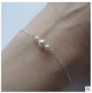 

sl269 2018 hot sale Fashion Imitation pearl bracelets for women Gold and silver bracelet lady pearl Female charm bracelets jewel