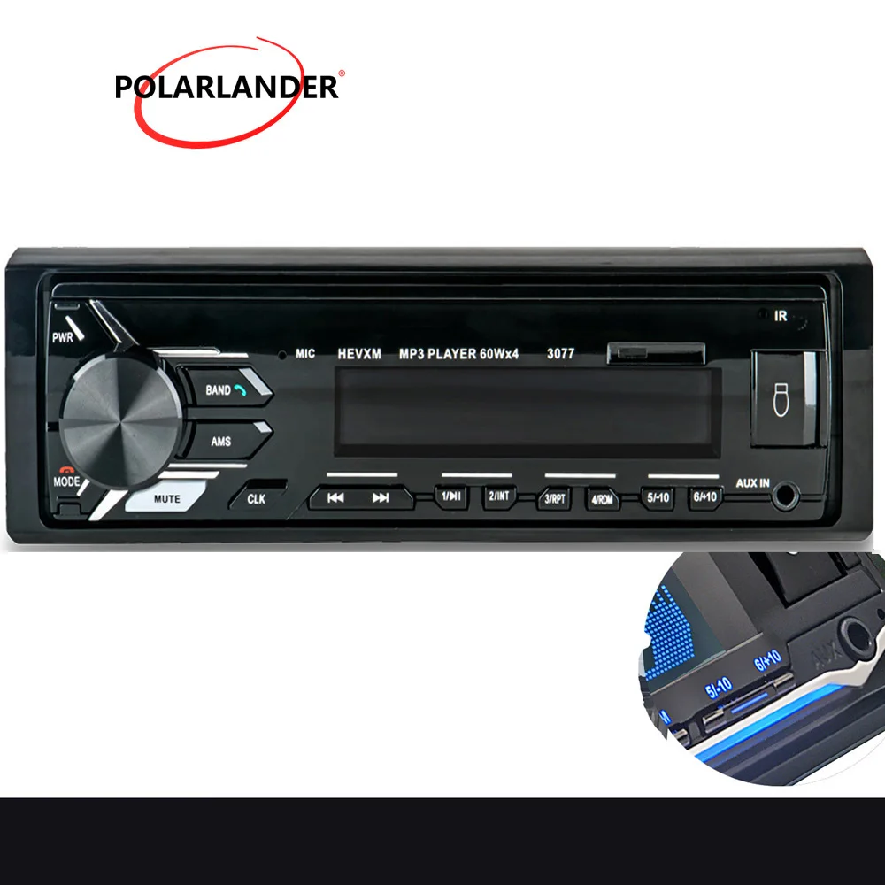 Car Radio 1din Autoradio Aux Input Receiver Bluetooth Stereo Radio MP3 Multimedia Player Support FM/MP3/WMA/USB/SD Card