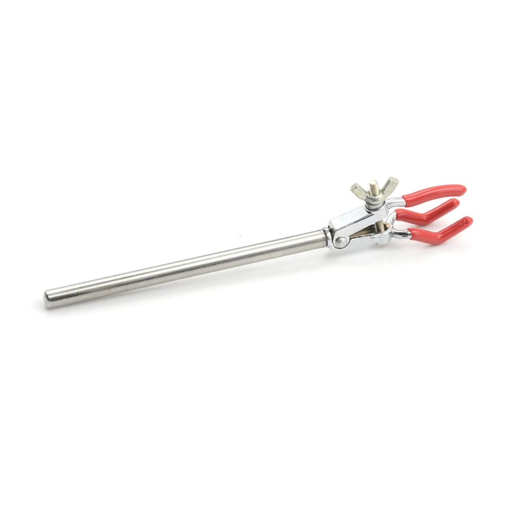 

1pcs Tube Clamp Holder Clamp Range 0-30mm Lab Single Adjustment Three Prong Extension Flask Clip Laboratory Supplies